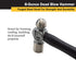 63308 8oz Hammer, 11" Titan Ball Pein Forged Steel Head, Shock Absorbing Fiberglass Handle with Textured Rubber Grip