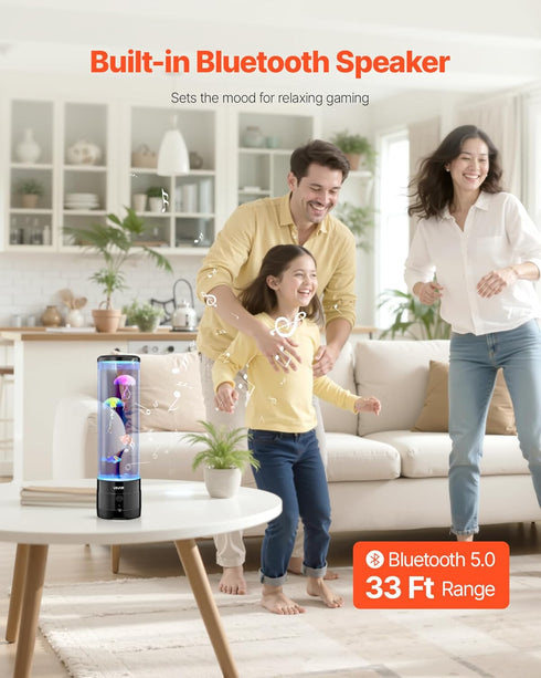 16 VEVOR Sensory Bubble Tube Lamp, Color Changing Light Effects, Water Fish Lamp with Built-in Bluetooth Speaker