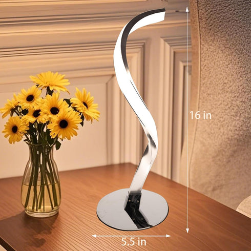 Generic Dimmable LED Table Lamp, Touch Control LED Nightstand Lamp, Unique Bedside for Home Decor Living Room Bedroom