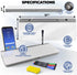 Desktop Whiteboard - Glass Dry Erase White Board - Desk Computer Buddy – Home Office & Studying Essentials - Desktop Pad with Phone & Tablet Slot, Storage Compartment - includes 4 Markers, 1 Eraser by Shop Square
