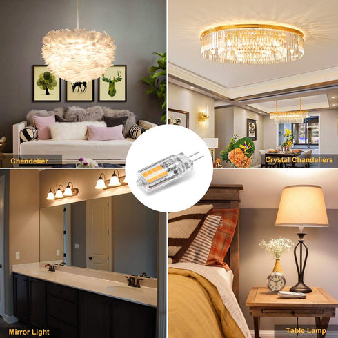 G4 LED Bulb, Warm White 3W Equivalent to 20W 30W Halogen, 360 Beam Angle, AC/DC 12V, 10 Pack