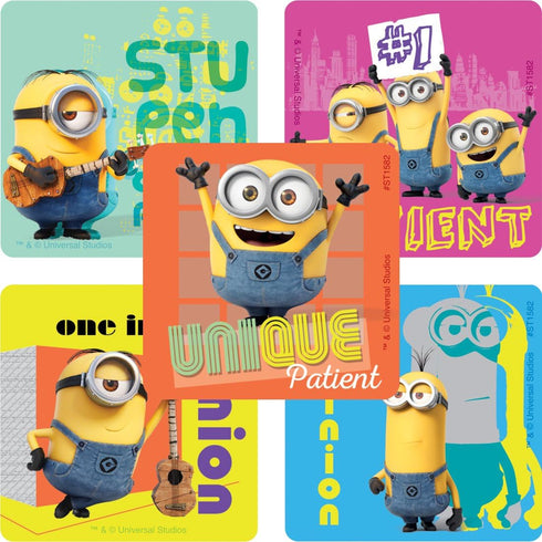 SmileMakers Minions Patient Stickers - 100 per Pack - Prizes and Incentives