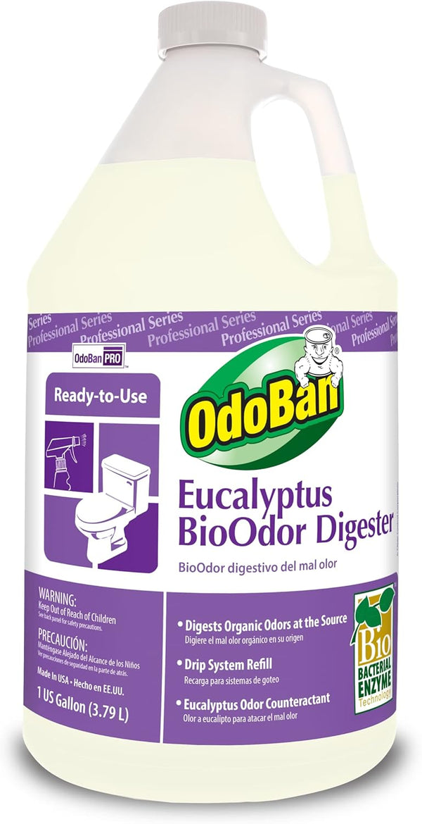 OdoBan Professional Cleaning Ready-to-Use BioOdor Digester, 1 Gallon, Eucalyptus Scent