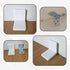 MR.BRACKET Pack 10, MR BRACKET L Bracket, White Shelf Brackets of Heavy Duty Cabinet Hanging Brackets, Plastic Cover