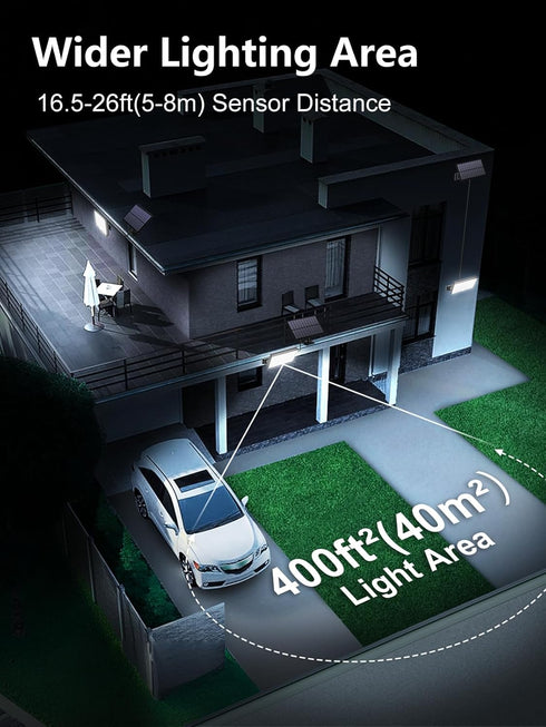 Topabol 400LED IP67 16.4ft 3 (2 Pack) Solar Lights Outdoor, Waterproof Solar Lights with Cable, Modes & Remote Control