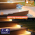 6-Pack IP67, 14 Solar Step Lights for Outside, Stair Light Outdoor Waterproof LED Warm White Light Solar Powered