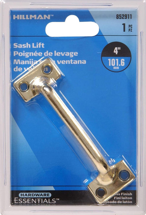 Hardware Essentials 852911 Sash Lift Handle 4" Brass by Hardware Essentials