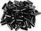 50pcs Screw Thread Protectors 2mm ID Rubber Round End Cap Cover, Flexible Tube Caps, 15 mm Long (Black)
