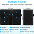 ACdream Server Books for Waitress - Cute Pocket Leather Money Organizer Wallet, Cash Check Bill Receipt Holder, Black