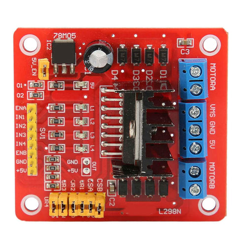 H Bridge Motor Driver Module, L298N H Bridge DC Stepper Motor Controller Board for Electric Motor