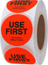 Hybsk Fluorescence USE First Stickers, Restaurant Food Service FIFO Label, 1.5 Inch, 500 Labels Per Roll, Fluorescence