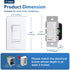 1 Pack Dimmer 3-Way Dimmer, 150W 600W Bulb, Amico Light Switch, Single-Pole or Compatible Slide Control Suitable