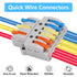 20PCS Lever Wire Connectors, 3 in 6 Out Quick Wire Connectors, Electrical Lever Nuts for AWG 28-12
