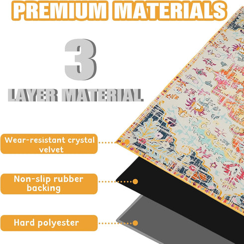 Wruzbxcn 36"X 48" Office Chair Mat for Hardwood Floor Office Rugs for Gaming Rolling Chairs Computer Desk Chair