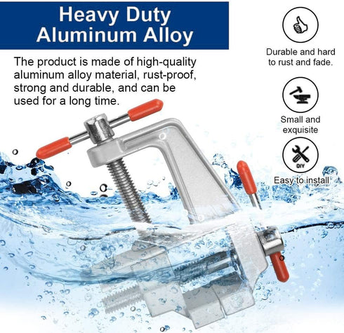 Mini Jeweler Table Clamp, Small Hobby Bench Vise for Woodworking and Metalworking Crafts