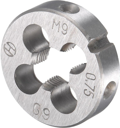 uxcell M9 x 0.75mm Metric Tap and Die Set, Machine Thread Screw Tap with Round Threading Die