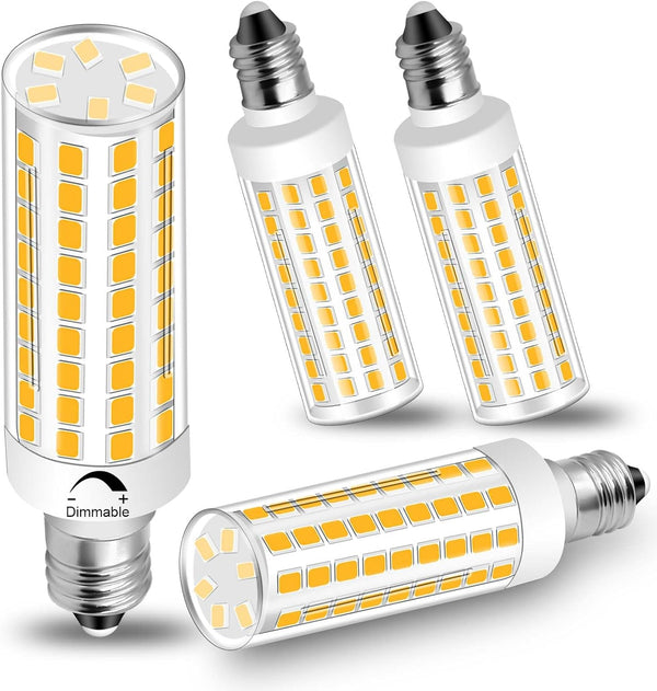4 Pack E11 Dimmable LED Bulb, JDE11 75W Halogen Equivalent, 7.5W, 800LM, Warm White 3000K, 120V
