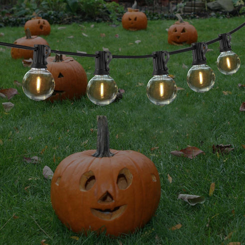 25FT, G40 27 Bulbs, Outdoor String Lights LED Patio Globe Lights with Shatterproof Waterproof Connectable Hanging