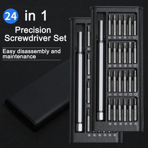 Precision Screwdriver Set,24 in 1 Magnetic Screwdriver,Mini Screwdriver Set with 24pcs S2 Steel Bits,Small Screwdriver Set,Small Tool Kit for Computer/iphone/Camera/Eyeglass/Watch/Xbox/PS3/PS4/Toys by Chijatu