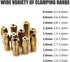Collet Set For Dremel Rotary Tool Bits, 10 PCS Fine Copper Drill Chuck Collet Set Electric Grinder Quick Change Mini Drill Chuck Replacement Sets 0.5-3.2mm for Rotary Tools
