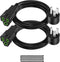 2 Pack Power Extension Cord 3FT, Short 3 Prong Electric Extension Cable, Heavy Duty, Waterproof, 16 AWG