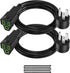 2 Pack Power Extension Cord 3FT, Short 3 Prong Electric Extension Cable, Heavy Duty, Waterproof, 16 AWG