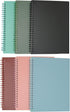 Yansanido Spiral Notebook, 6 Pcs A5 Thick Plastic Hardcover Graph Paper 6 Color 80 Sheets -160 Pages Journals for Study and Notes (6 colors, A5 5.7" x 8.3"-Grid) by Yansanido