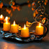 12pcs Esup Rechargeable Tea Lights Candles Flameless Flickering Candles with Remote Control Timer & Charging Base