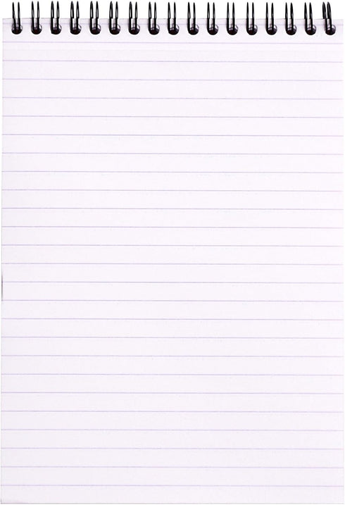 Rhodia Wirebound Notepad - Lined, 80 Sheets, Black Cover, 6 x 8 1/4 - Pack of 1