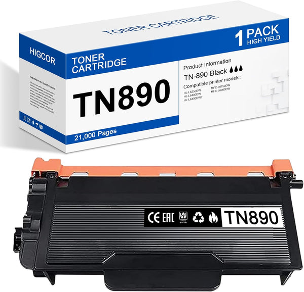 TN890 High Yield Toner Cartridge for Brother TN-890 TN890 HL-L6250DW MFC-L6750DW Printer (1-Pack, Black)