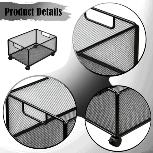KiBcsLic 25cmx38cmx23cm Rolling File Cart Office Supplies Rolling Organizer with Wheels for Crafts Folders Pantry