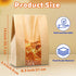 100 14"x8.3"x3.5" Packaging Pcs Large Bread Bags with Tin Tie & Clear Window, Paper Bakery Bags for Homemade Sourdough