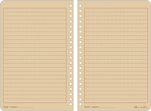 Rite in the Rain Weatherproof Side Spiral Notebook, 4.625" x 7", Brown Cover, Universal Pattern, 3 Pack