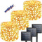 Solar Christmas String Lights Outside, 3 Pack Total 120FT 300 LED Solar