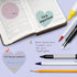 Transparent Sticky Notes, Hommie 480Pcs Morandi Cute Round & Heart Clear Sticky Tabs, Page Flags Stickers for Journaling