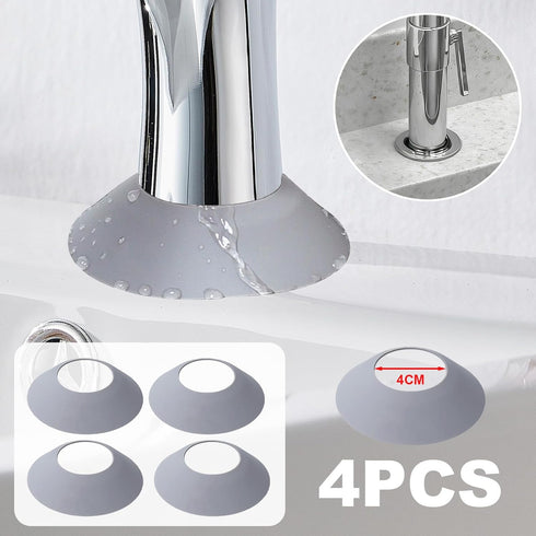 WSIWZAI 4PCS Small Sink Faucet Splash Handle Drip Guard Mat Silicone Pad Protectors Behind Draining for Kitchen