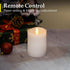 34'' 1-Pack) Flameless Candles with Flickering Flame & Remote Timer - Battery Operated LED Pillar Candles,Realistic