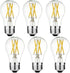 LiteHistory A15 LED Bulb, 6W Equivalent E26, 60 Watt Non-Dimmable, 4000K Clear, Pack of 6