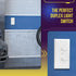 15A 120V, 82150-WWP, ENERLITES Duplex Double Toggle Light Switch with Wall Plate, Single Pole, Side Wiring, Copper Wire