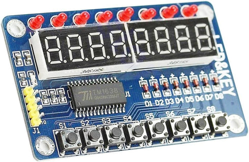 HiLetgo TM1638 8 Bits Digital LED Tube Display Module with 8 LEDs and 8 Button Keys