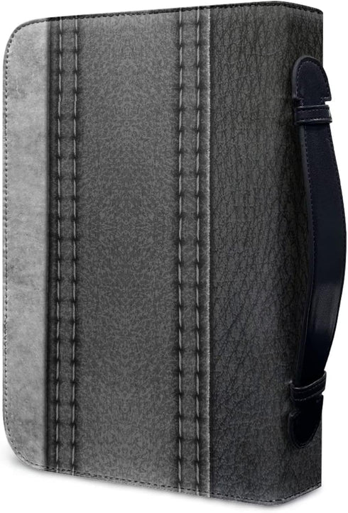 Belidome Lion Bible Cover for Men, Large PU Leather Bible Bag with Pockets, Waterproof Portable Organizer