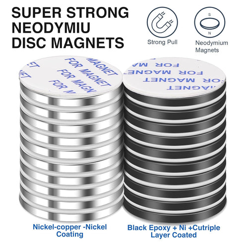 LOVIMAG 16 Pack Strong Round Magnets, Super Strong with Adhesive Backing for Office, Science, DIY