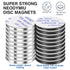 LOVIMAG 16 Pack Strong Round Magnets, Super Strong with Adhesive Backing for Office, Science, DIY