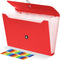 Expanding File Folder, 13 Pockets Accordion Organizer for A4 Letter Size Documents, Red, Ideal for Classroom, Home,