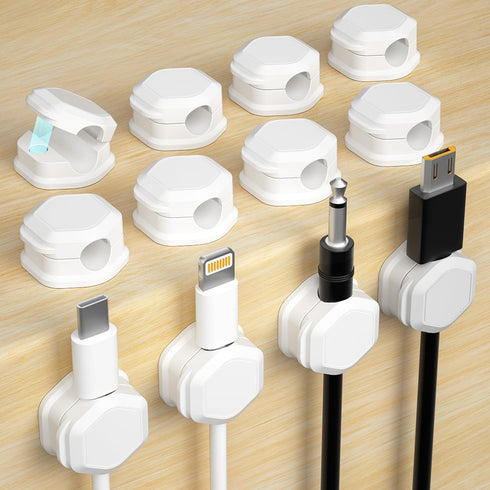 KaiTuoZhe 12Pack Magnetic Cable Clips - Cord Holder - Cord Organizer for Desk