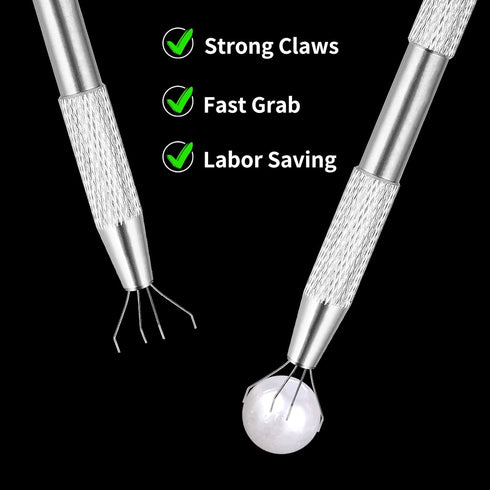 3Pcs Grabber Tool Holder Set Jeweler's Pick Up Sprinkle Pen with Prongs for Tiny Objects