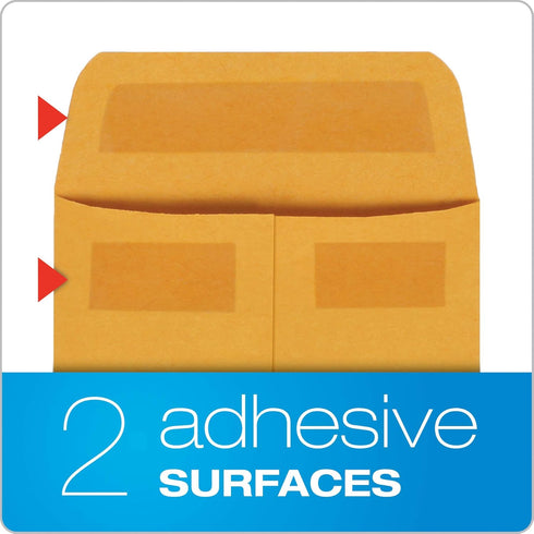 Quality Park #7 Coin and Small Parts Envelopes, Self Seal, 24 lb Brown Kraft, 3-1/2 x 6-1/2 Inches, 500/Box