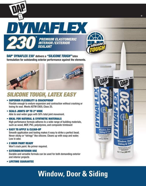 DAP DYNAFLEX 230 (18302) Brown Raw Building Material, 10.1 oz