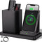 Multi-Functional Pen Holder for Desk,Black Vegan Leather Desk Organizers with Remote Control