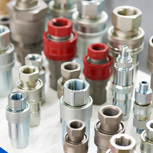 PATIKIL 1/4" ISO 5675 Hydraulic Coupler: Male Dust Cap and Female Plug Cover, 2 Set with Retention Ring